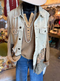 Washed Patchwork Corduroy Vest