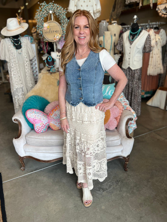 Natural Crochet Skirt