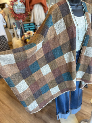 Mocha Plaid Cape