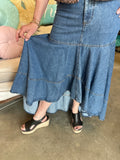 High Low Denim Skirt