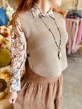 Mocha Mousse Side Button Vest