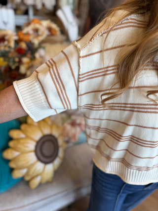Honey Oat Striped Sweater