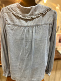 Collared Denim Blouse