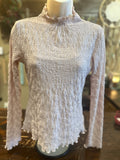 Lettuce Edge Lace Top in Ivory or Rose