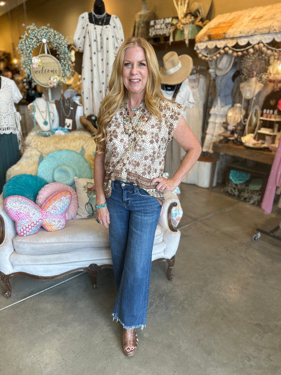 Vervet Mesmerizes Ankle Wide Leg Jean