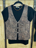 Leopard Twill Vest