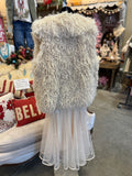 Shaggy Ivory Faux Fur Vest