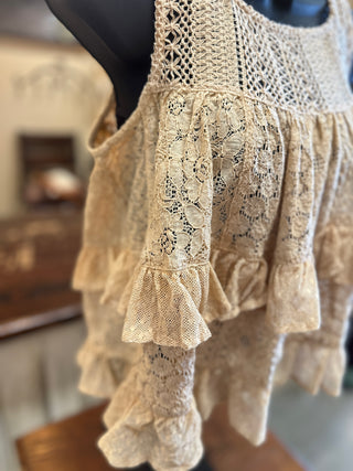 Desert Dream Tiered Lace Ruffle Top