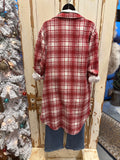 Red and White Plaid Shacket