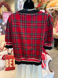 Tartan Plaid Contrast Top