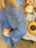 Chambray Denim Tiered Dress