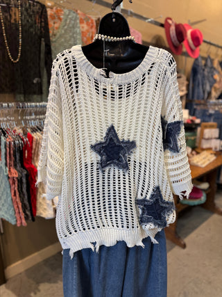 Star Crochet Sweater