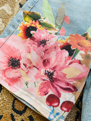 Risen Floral Print Short