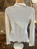 Lettuce Edge Lace Top in Ivory or Rose