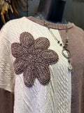 Chocolate Daisy Sweater Top