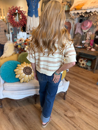 Honey Oat Striped Sweater