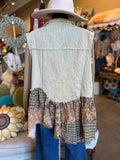 Washed Patchwork Corduroy Vest