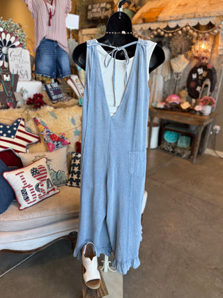 Dusty Blue Jumpsuit