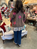 Mocha Daisy Cardigan