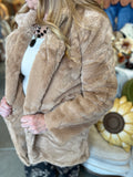 Mocha Mousse Faux Fur Jacket