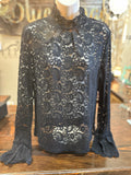 Lace Bell Sleeve Top in Black or Cream