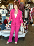 Hot Pink Lace Blazer