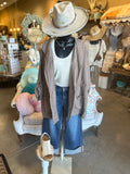 Linen Jacket in Taupe, Khaki and Blue Jeans