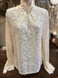 Lace Bell Sleeve Top in Black or Cream