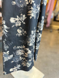 Brown or Black Floral Twill Pant