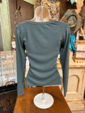 Rib Knit Long Sleeve Top