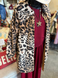 Leopard Mid Length Coat
