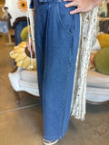 Strapped Top Denim Jumpsuit