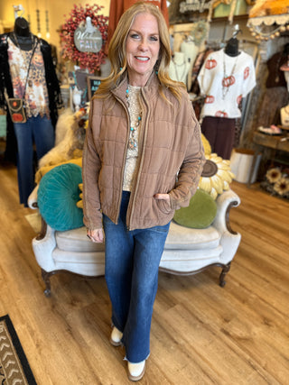 Olive or Tan Quilted Jacket