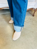 Risen Button Front Patch Pocket Cuffed Jean