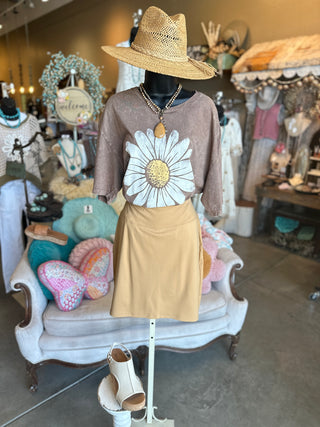 Skort 20" in Black, Brown or Camel