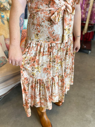 Ginger Floral Print Midi Dress
