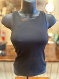 Brown or Black Rayon Shell Tank Top