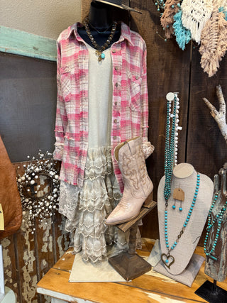 A Rare Bird Vintage Slip Dress in Beige, Black or Pink