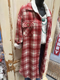Red and White Plaid Shacket