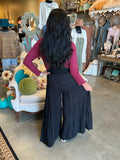 Black Tiered Jumpsuit