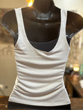 White or Beige Shell Tank Top
