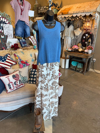 Blue Sleeveless Sweater