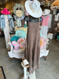 Double Gauze Overall in Brown