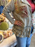 Ruffle Patchwork Jacket