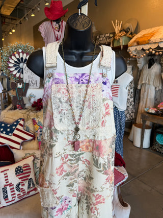 Cream Floral Overall by Pol
