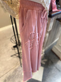 Almond or Rose Daisy Patch Pant