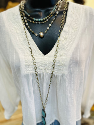 Pol White Whimsy Blouse