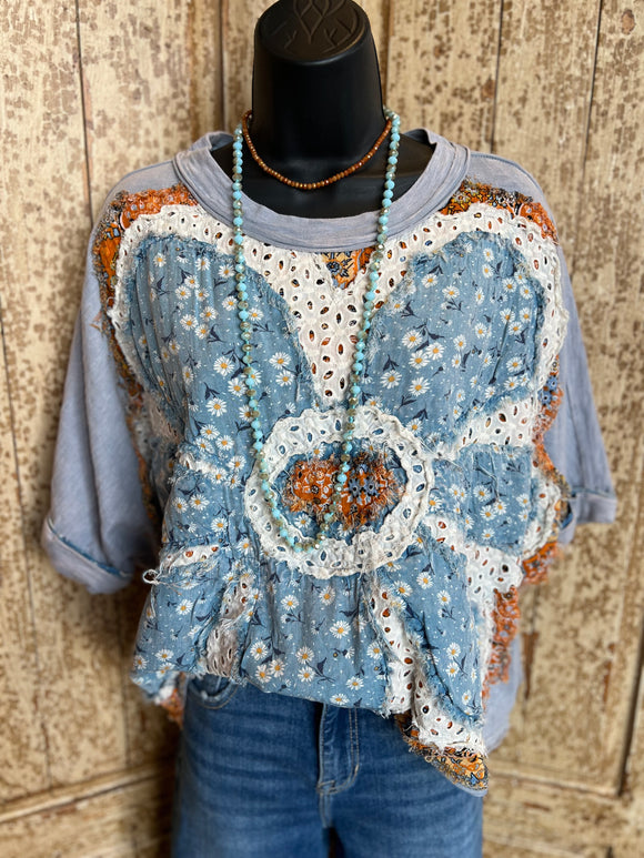 Daisy Patch Top