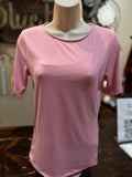 Knit Short Sleeve Top in Pink or Terracota