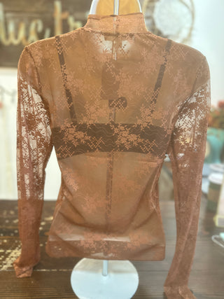 Copper Lace Top